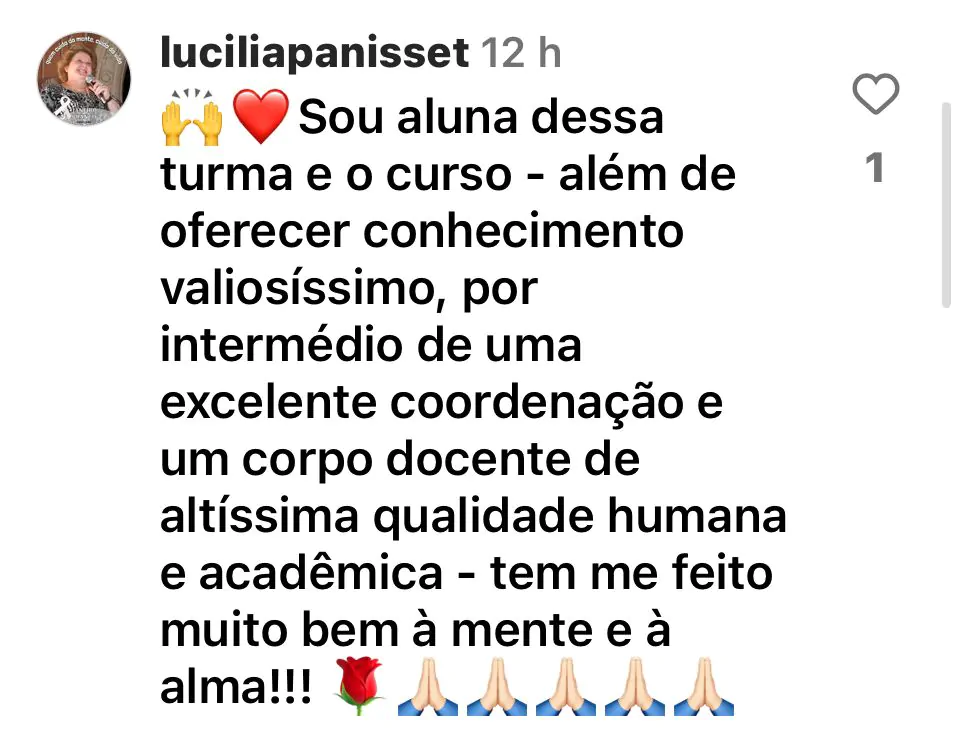 LP PÓS EAD PSICOLOGIA TRANSPESSOAL | Depoimento
